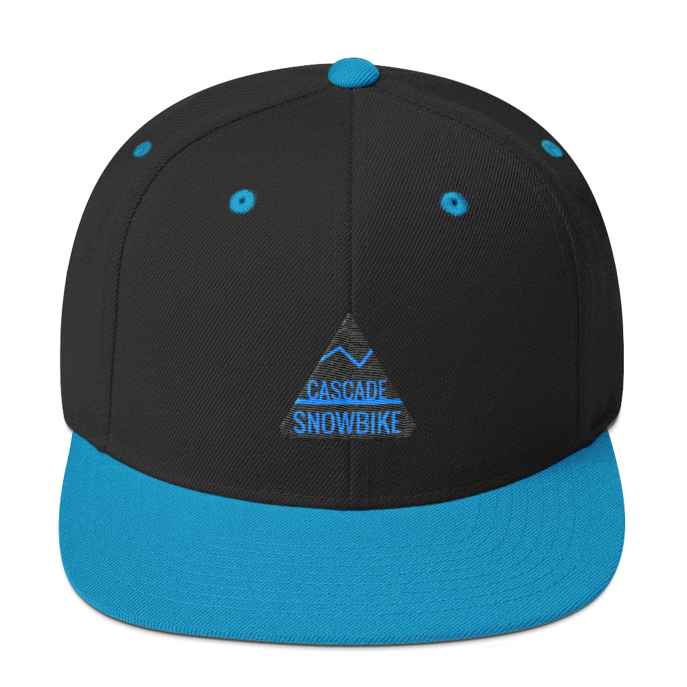 Cascade Snow Bike Snapback Hat - Blue/Blk