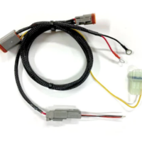 Relayed wire harness for snow bike light